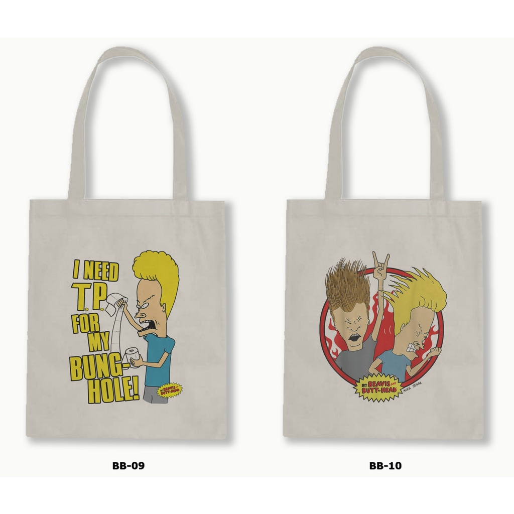 TOTE BAG BLACU - BEAVIS AND BUTT-HEAD / MTV