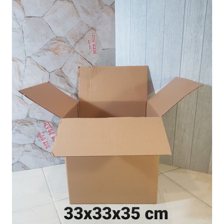 

Kardus / Box / uk. 33x33x35 cm / Karton packing polos baru ST