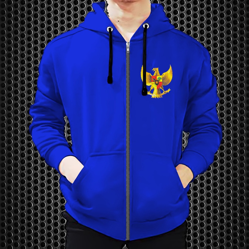 Jaket Resleting Garuda / Jaket Dewasa / Jaket Distro / Jaket Diskon Bahan Fleece