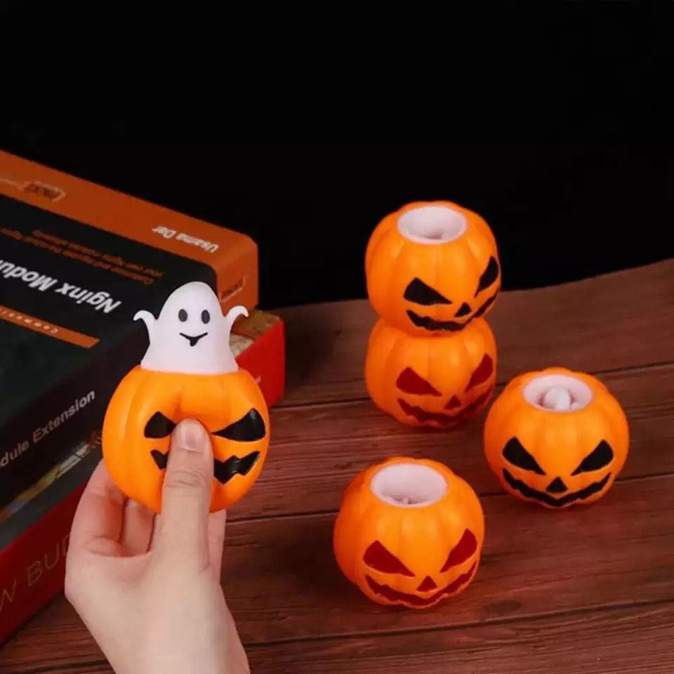 ELITEE Mainan Squishy Labu Pumpkin Pop it Karet Silikon Balon Silicone Pencet Lentur Aman