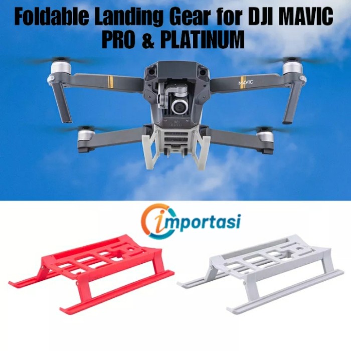 Foldable Landing Gear Extension DJI Mavic Pro Platinum Lipat Kaki Drone Heightening Legs