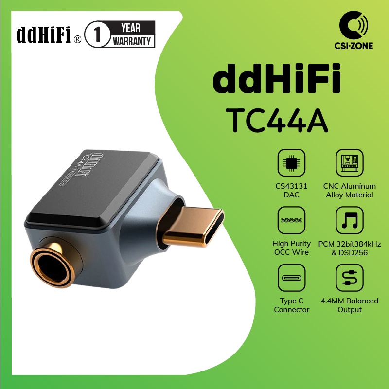 ddHIFI / DD HIFI TC44A USB Type-C to 4.4mm DAC Adapter / Converter