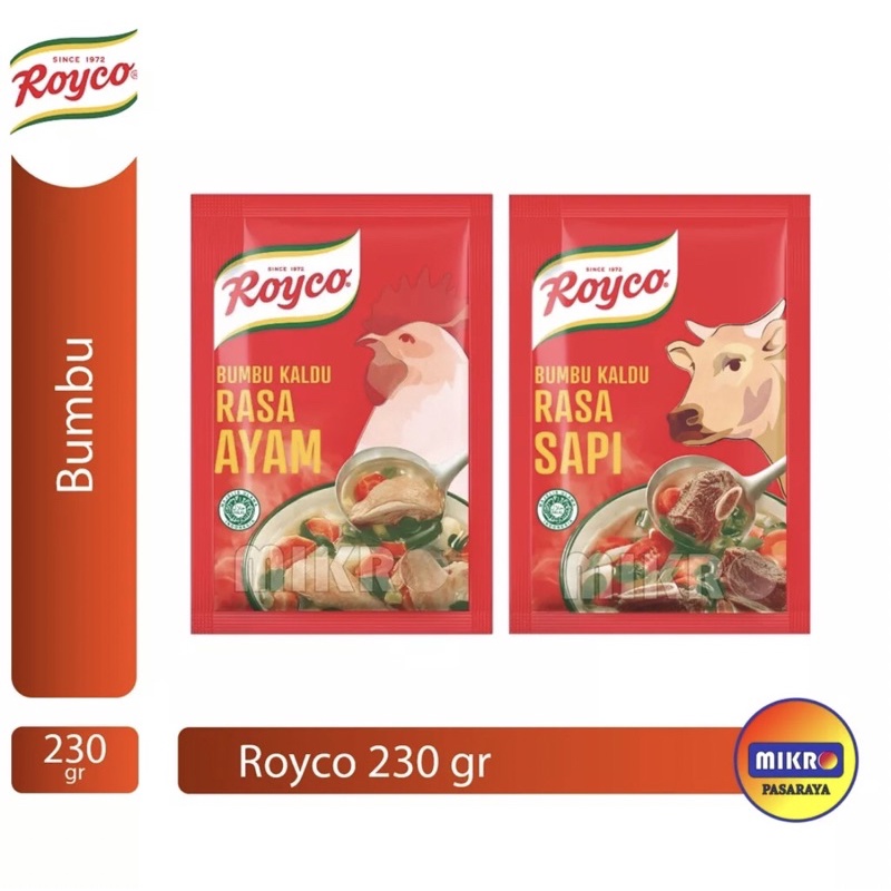 

Bumbu Penyedap Royco Kaldu Ayam & Sapi 230gr