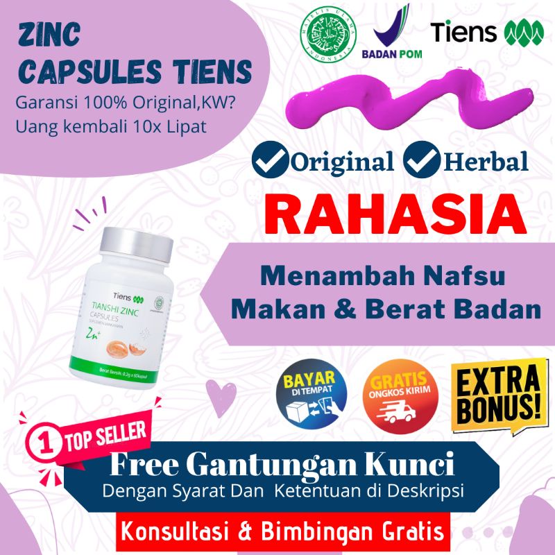 (TERLARIS) ZINC CAPSULES 1 BOTOL SUPLEMEN PENGGEMUK BADAN PENAMBAH BERAT BADAN KAPSUL GEMUK PROTEIN 