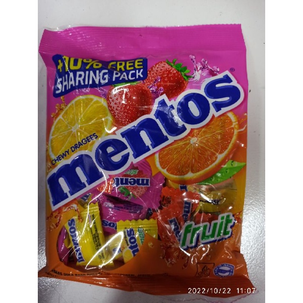 Permen mentos mint bag 121gr isi 45 pcs