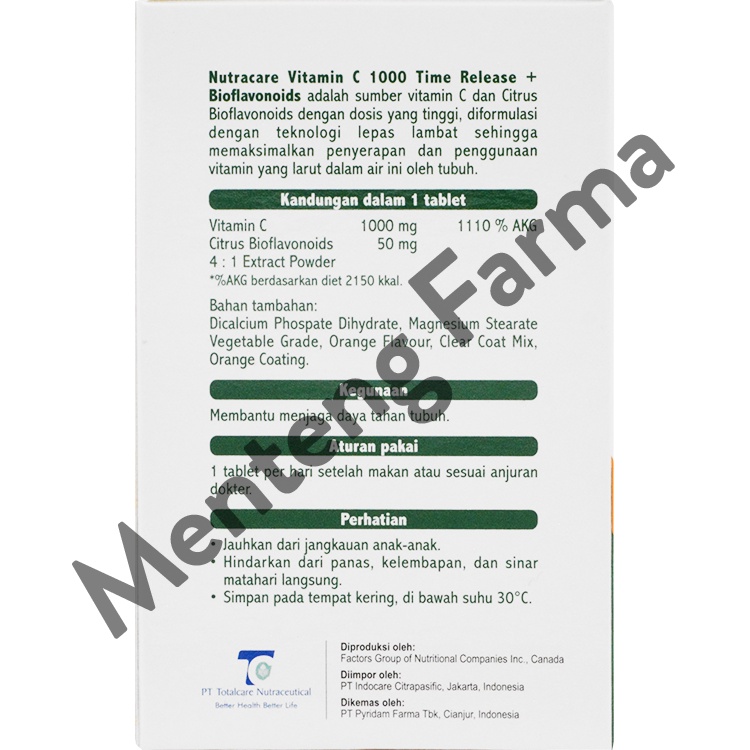 Nutracare Vitamin C 1000 Time Release + Bioflavonoids