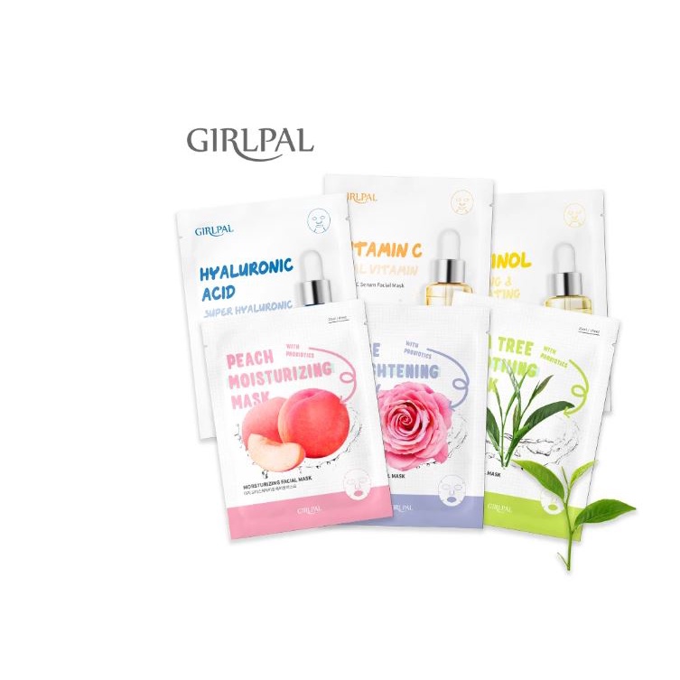 (READY) GIRLPAL Brightening Moisturizer Facial Mask - Peach