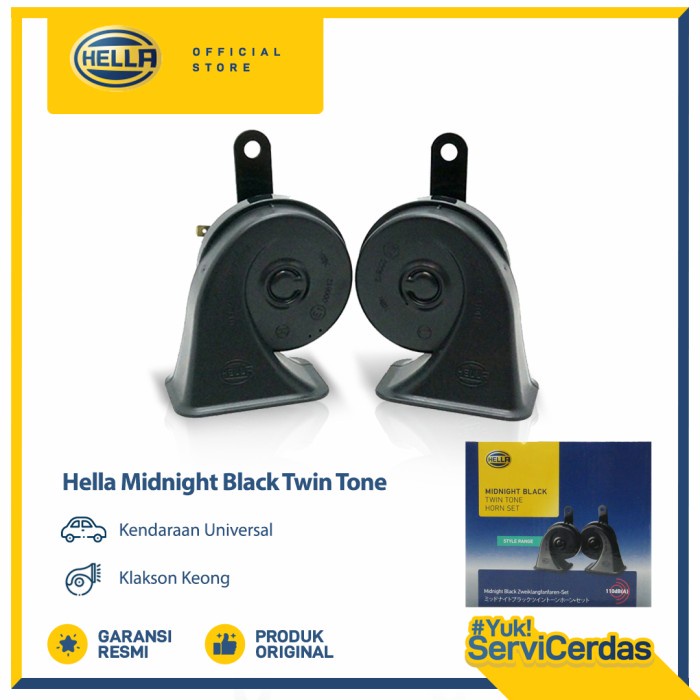 Klakson Mobil HELLA Midnight Black Horn Twin Tone