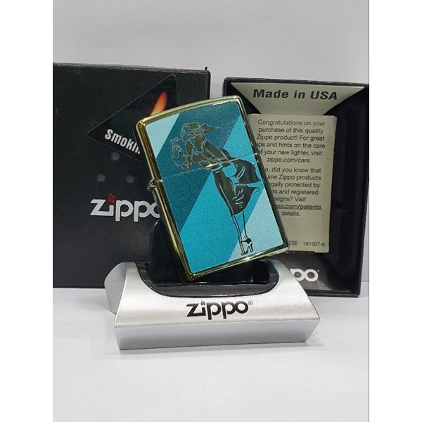 Original Zippo Teal Windy Design 48457