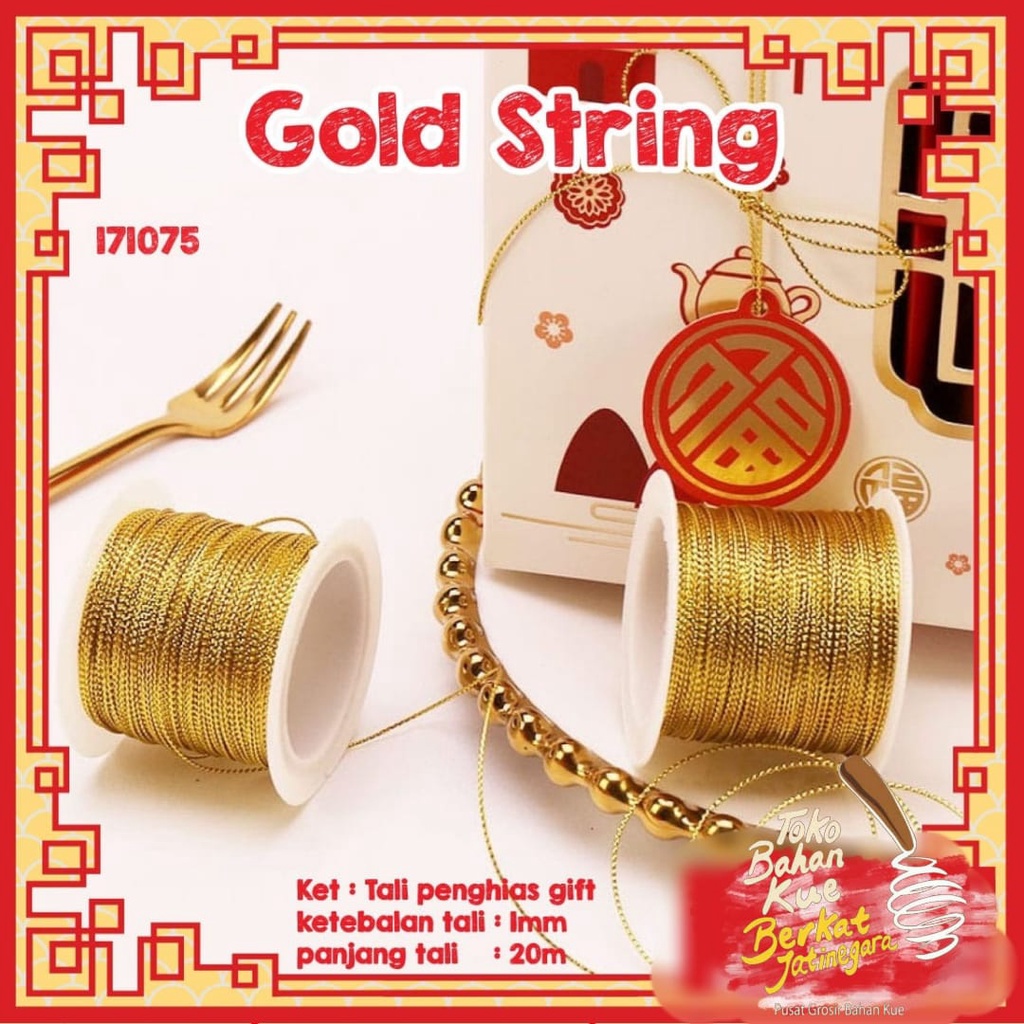 HANGING GIFT TAG ERAP STRING CAKE COOKIE GIFT DECORATION / TALI EMAS