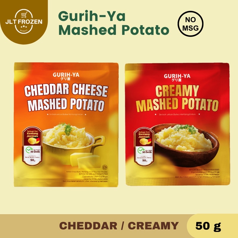 

GURIHYA MASHED POTATO INSTAN / KENTANG TUMBUK INSTAN KEJU & CREAMY - 50g