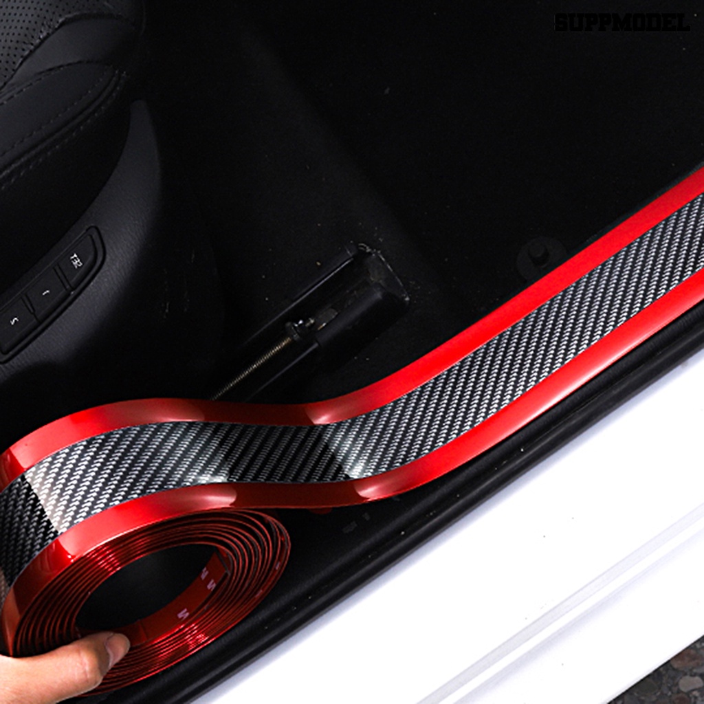 Sm - Stiker Pelindung Panel Trim Carbon Fiber Anti slip / Gores Untuk Pintu Mobil