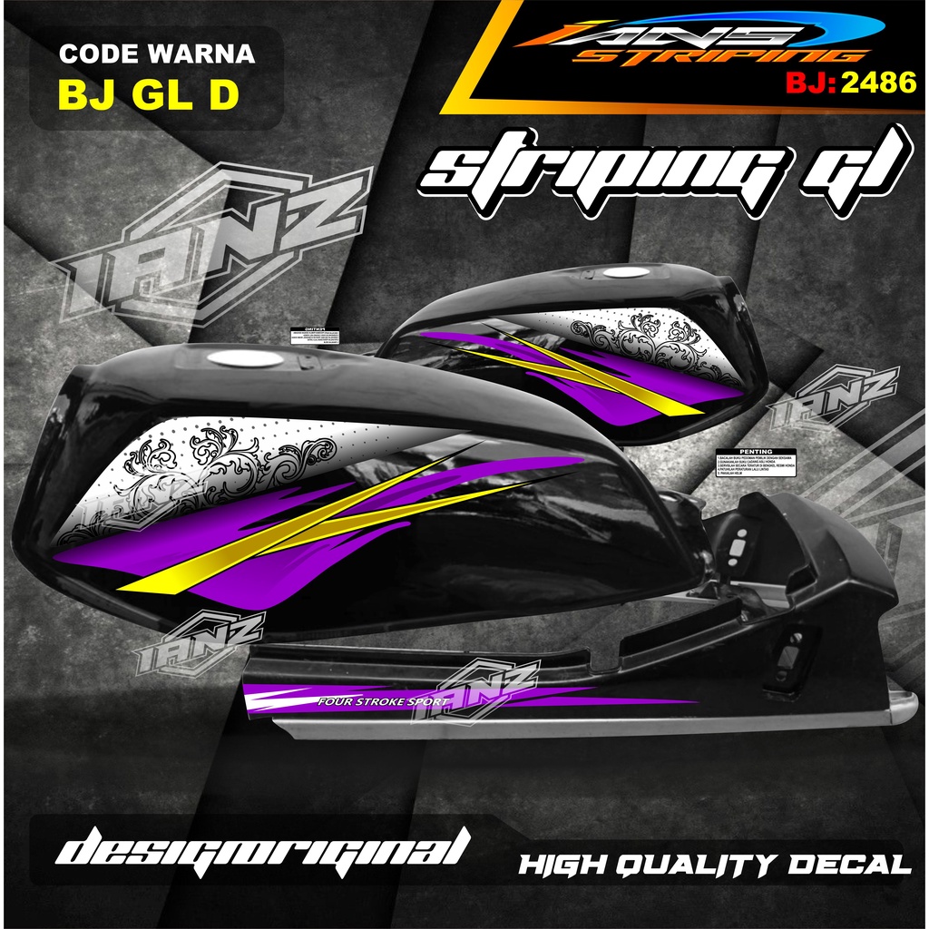 STRIPING VARIASI GL NEOTECH / STIKER GL MAX / STRIPING GL PRO / STIKER MOTOR GL TERBARU / VARIASI STIKER GL 100