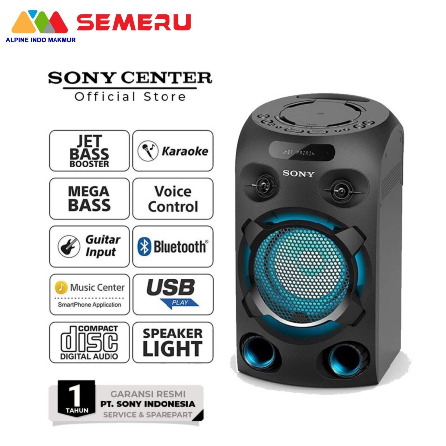 SONY HIGH POWER AUDIO SYSTEM BLUETOOTH MHC-V02