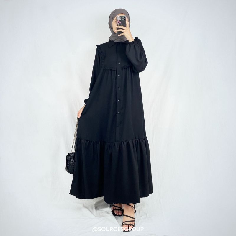 Belida long dress gamis polos Jumbo gamis mayung