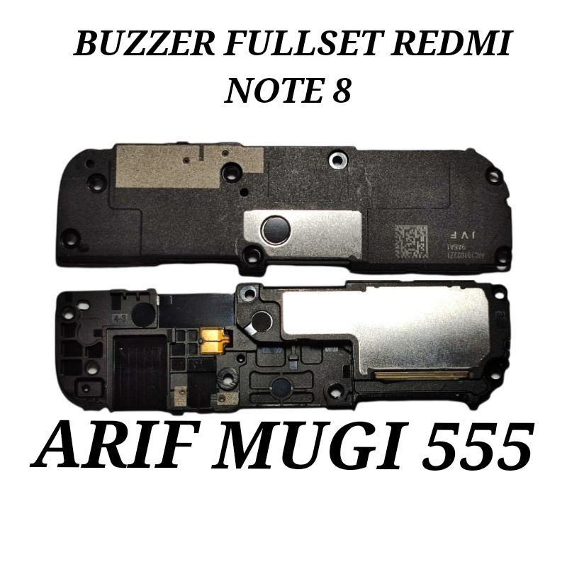 BUZZER BAZZER LOUD SPEAKER SPIKER MUSIC FULLSET REDMI NOTE 8 ORIGINAL