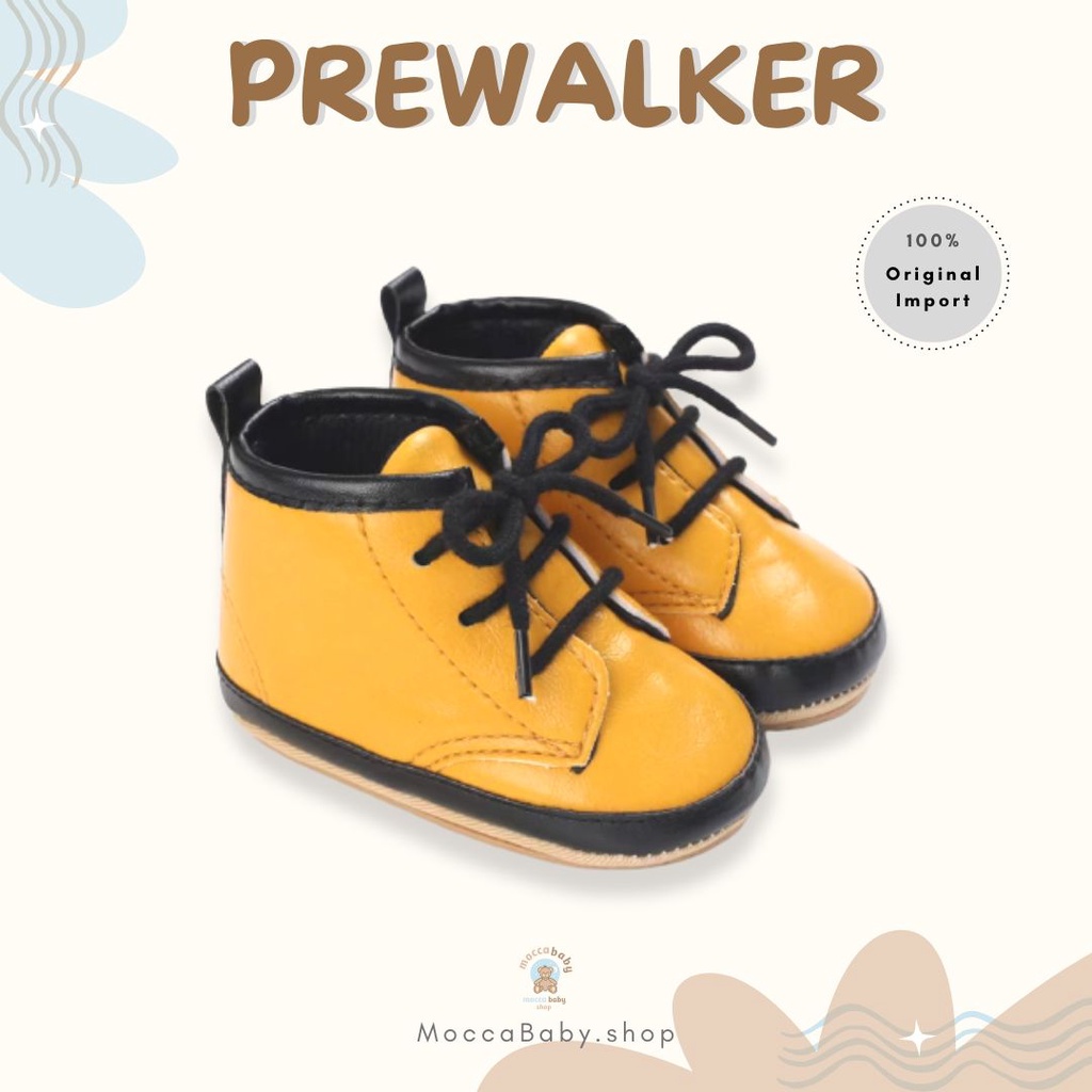 MBSS - PREWALKER Sepatu Anak Bayi Baby  Shoes Sandal Casual Socks Anti Slip Bahan Import / OLINE BOOTS