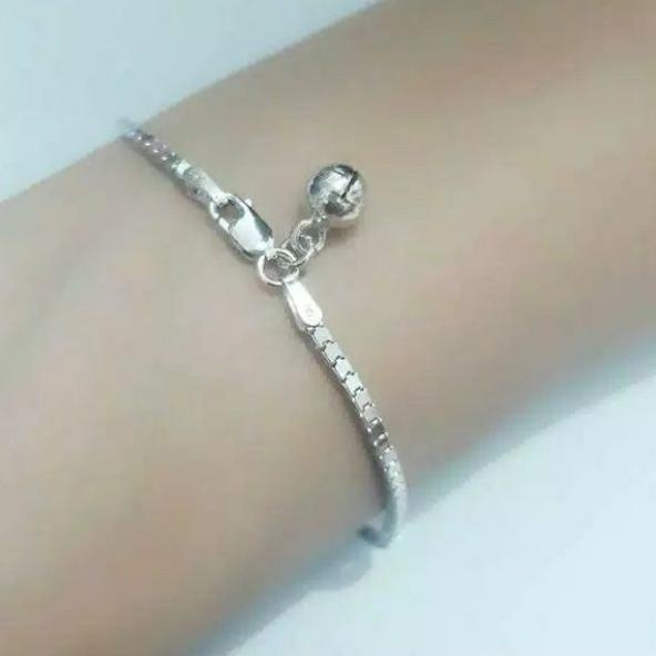 Murah COD GELANG TANGAN MILANO PERAK 925 LAPIS EMAS PUTIH - PERHIASAN SILVER WANITA - PERAK ASLI - G