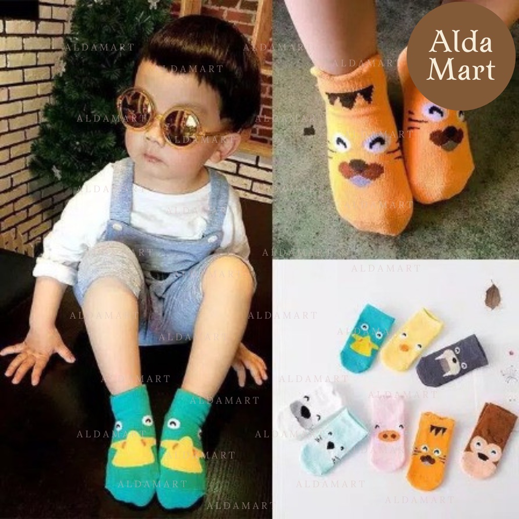 Kaos Kaki Anti Slip Motif Karakter Animal Baby Socks Kaos Kaki Bayi Impor