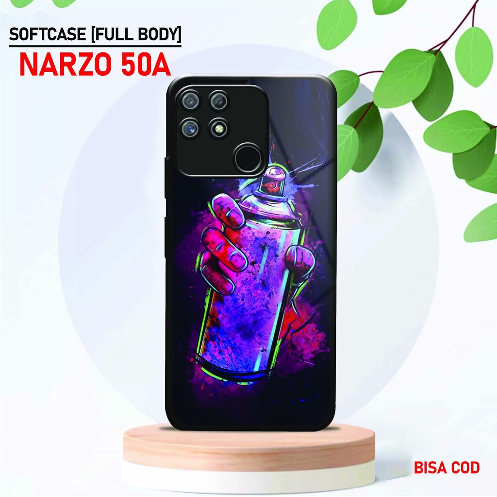 Softcase Kaca Kilau Realme Narzo 50A - ( SC 43 ) Case Full Body Realme Narzo 50A - Silikon Glossy Re