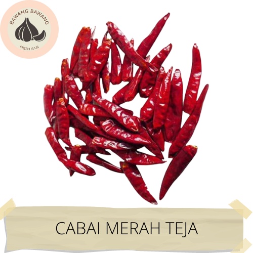 Cabe / Cabai Rawit Teja Merah Kering IMPORT Dijamin Pedas Dan Fresh 1 KG / 500 GR