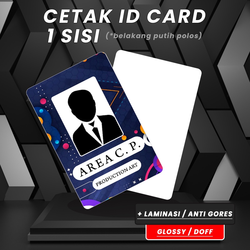 

Cetak ID Card 1 Sisi + Laminasi/Antigores/Cetak Kartu Identitas 1 Sisi