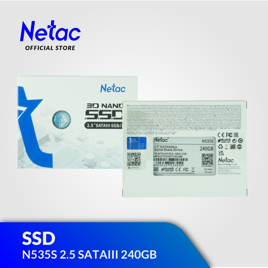 NETAC SSD N535S 240GB 2.5 INCH SATA III