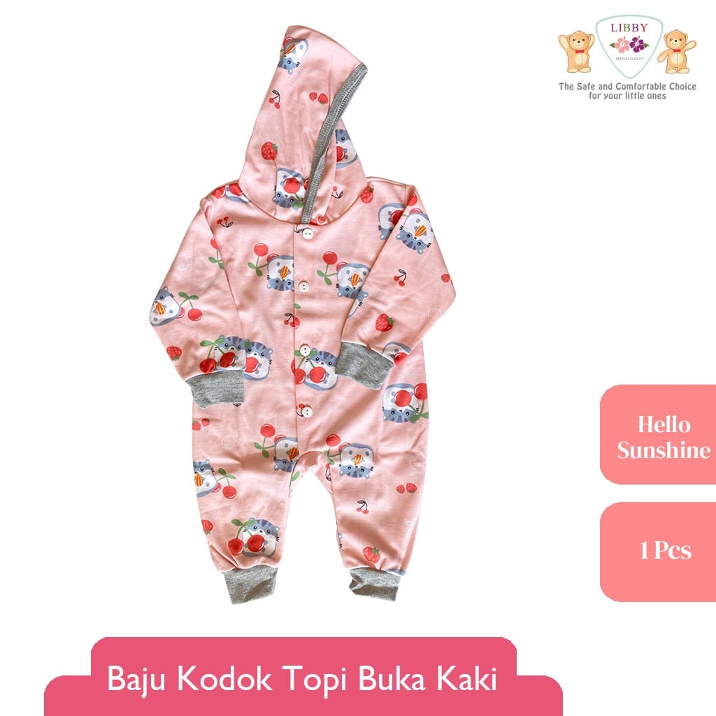 Libby Baju Kodok Topi Buka Kaki - Hello Sunshine Series (isi 3 Pcs) BKDT/3