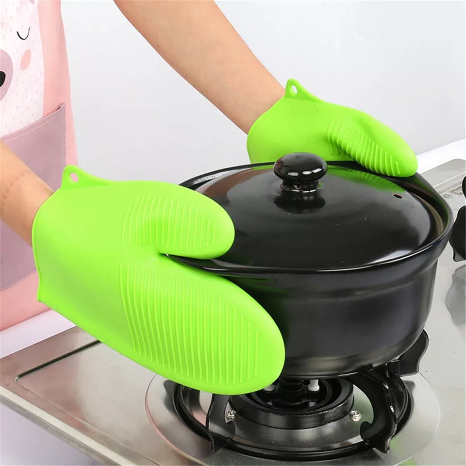 Sarung Tangan Silicone Anti Panas Pemegang Panci Anti Panas Oven Gloves 1 Pcs Pelindung Tangan Silicone TERMURAH TERLARIS