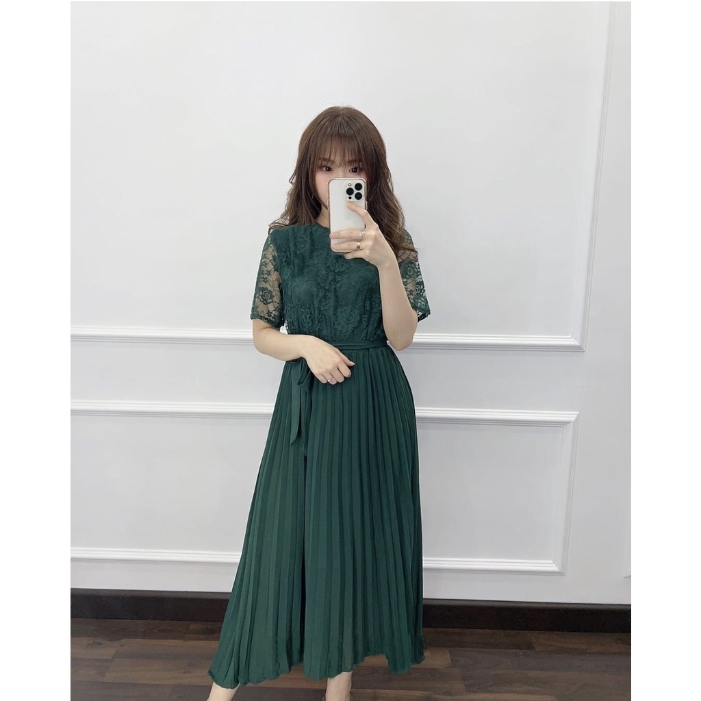 REALPIC JESSLYN PRISKET 3 UKURAN L XL XXL DRESS FASHION PAKAIAN WANITA DRESS GAUN BRUKAT LAPIS MOSCREPE KR