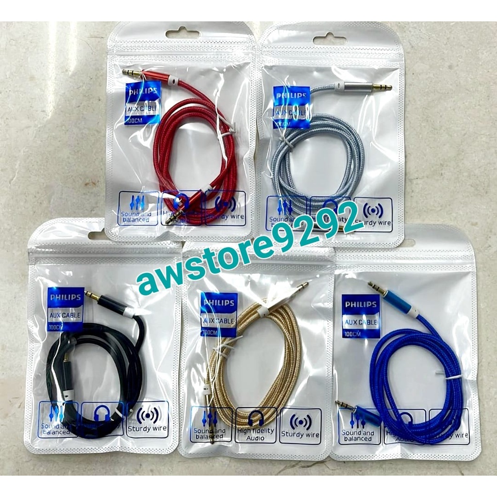 Cable Kabel AUX 1 ke 1 Besi PHILIPS