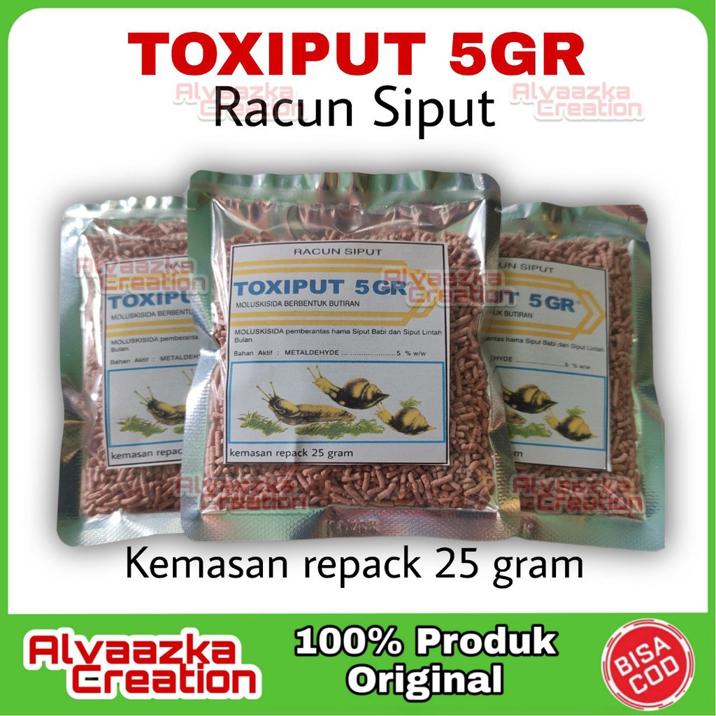 Toxiput moluskisida repack 25 gr pembasmi siput tanaman hama siput racun siput
