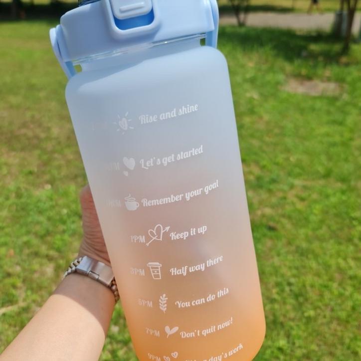 Murah Banget (HARGA GROSIR) Botol Time Rainbow | Botol Minum Viral 2 liter | Botol Minum kekinian Vi