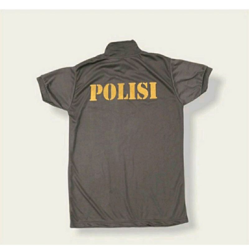 Kaos polisi kerah tinggi/baju polisi/kaos coklat polisi