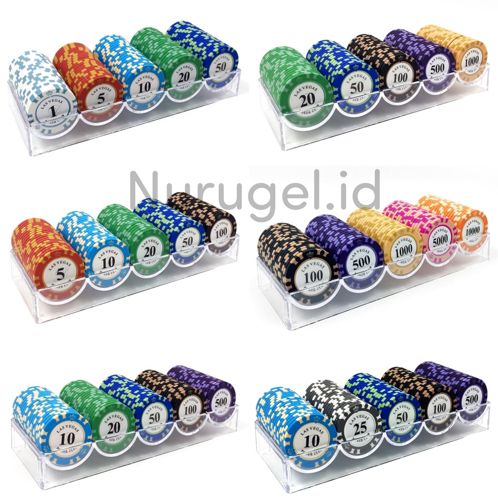 Poker Chip Set 100 pcs with Acrylic Box