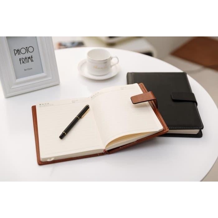 

buku agenda bahan kulit leader, buku memo kerja, note book leader