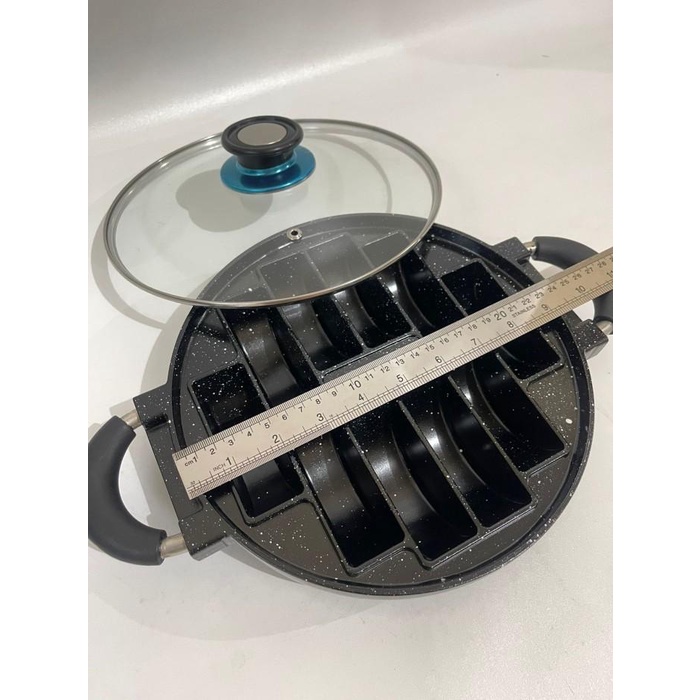 Cetakan Kue Loyang 10 Pukis Kue Pancong Tutup Kaca Happy Call