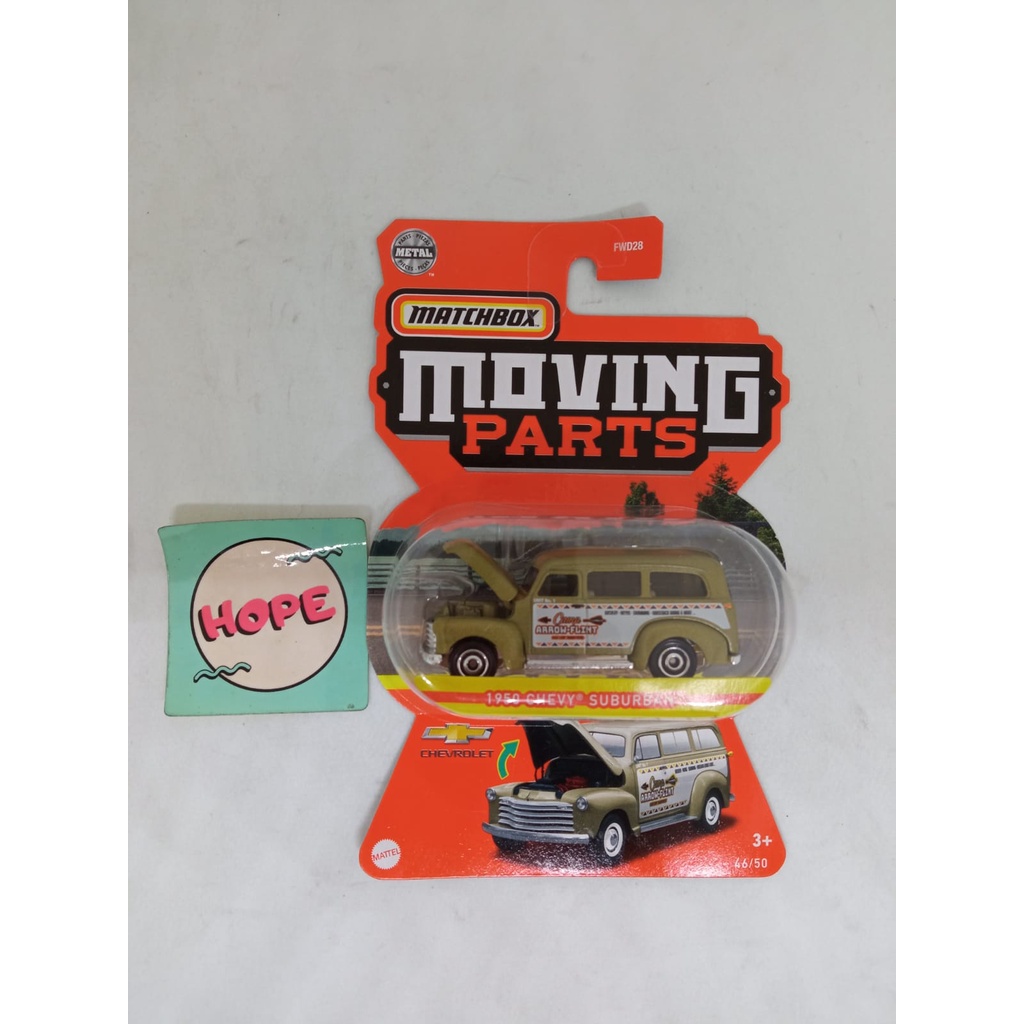 Matchbox Moving Parts 1950 Chevy Suburban Diecast Mobil Original Mattel