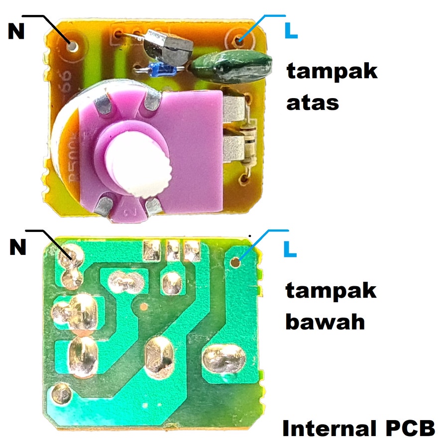 AC Dimmer +Saklar Power ON OFF dimer pengatur lampu kipas motor heater