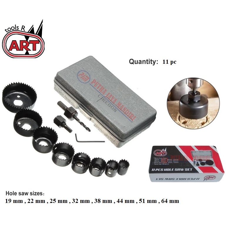 Hole Saw Set Hole Saw Mata Bor Pelubang Kayu Hidroponik Set 11 Pc