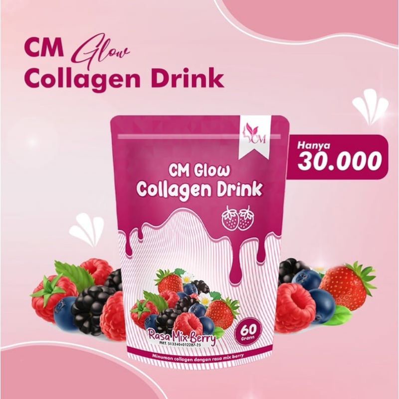 ☑️CM GLOW COLLAGEN DRINK Rasa Mix Berry ‼️