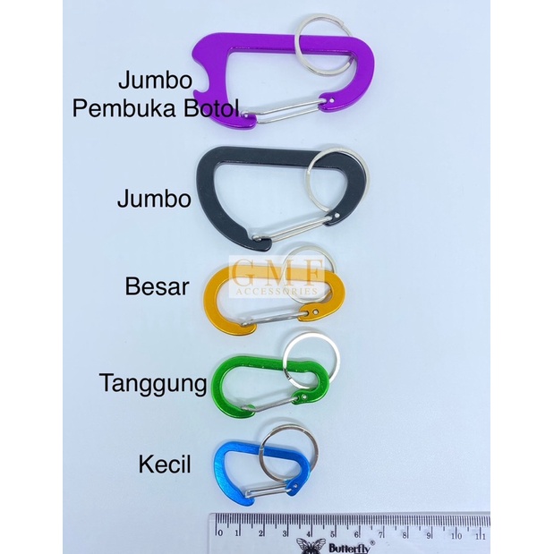 Karabiner Wire Gate Gantungan Cantelan Kunci Carabiner Double Cantolan Pengait Multi Fungsi