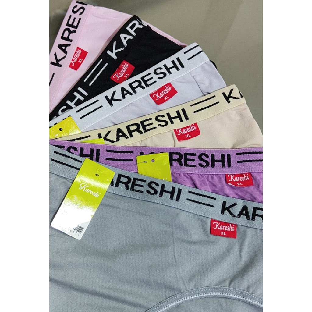 6 pcs Celana Dalam Wanita Dewasa Cd Perempuan Karet Besar Kareshi Art 2815