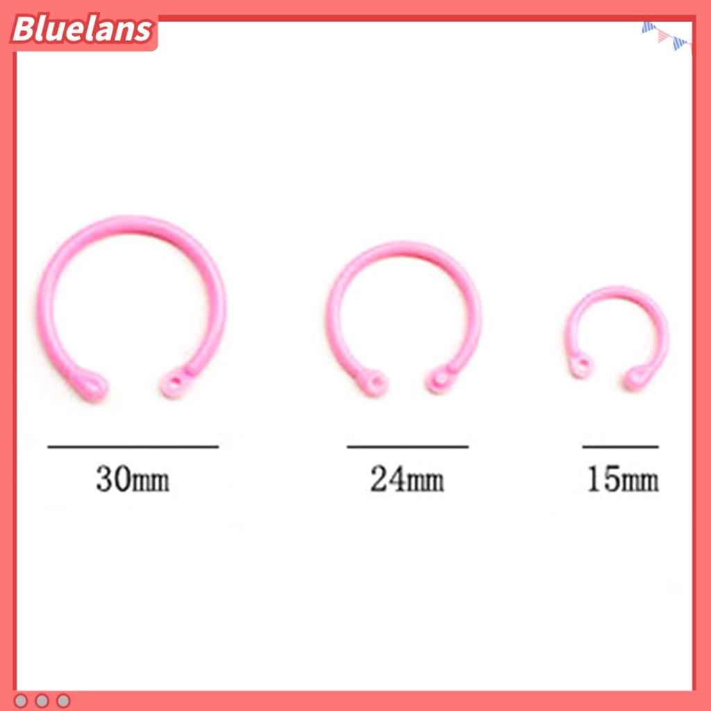 30 Pcs Alat Holder Cincin Pengikat Lubang Coil Binder Bahan Plastik Warna Permen Untuk Loose Leaf