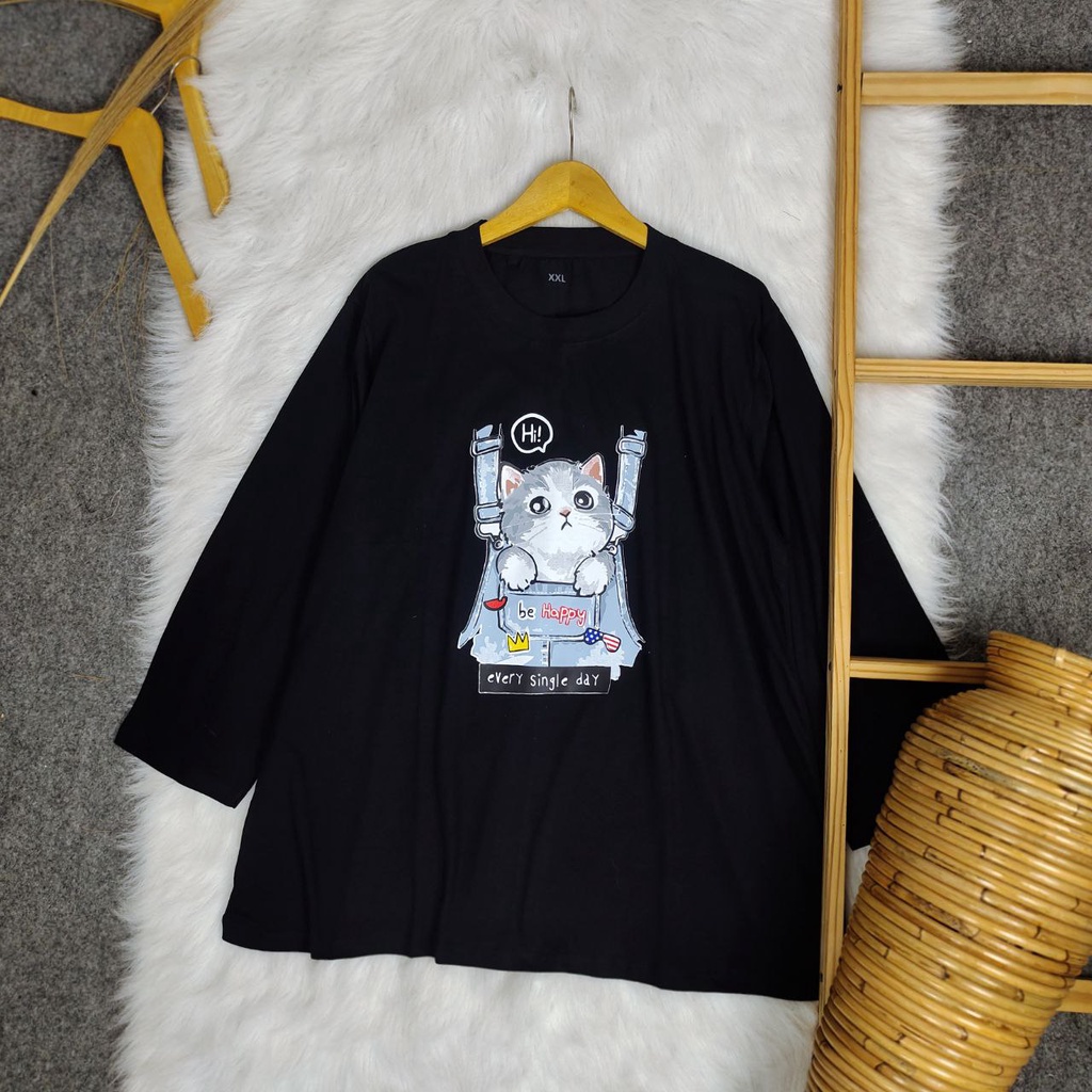 KAOS SUPER JUMBO ATASAN OVERSIZE AESTHETIC OOTD BIGSIZE LD 120 130 140 150 COD