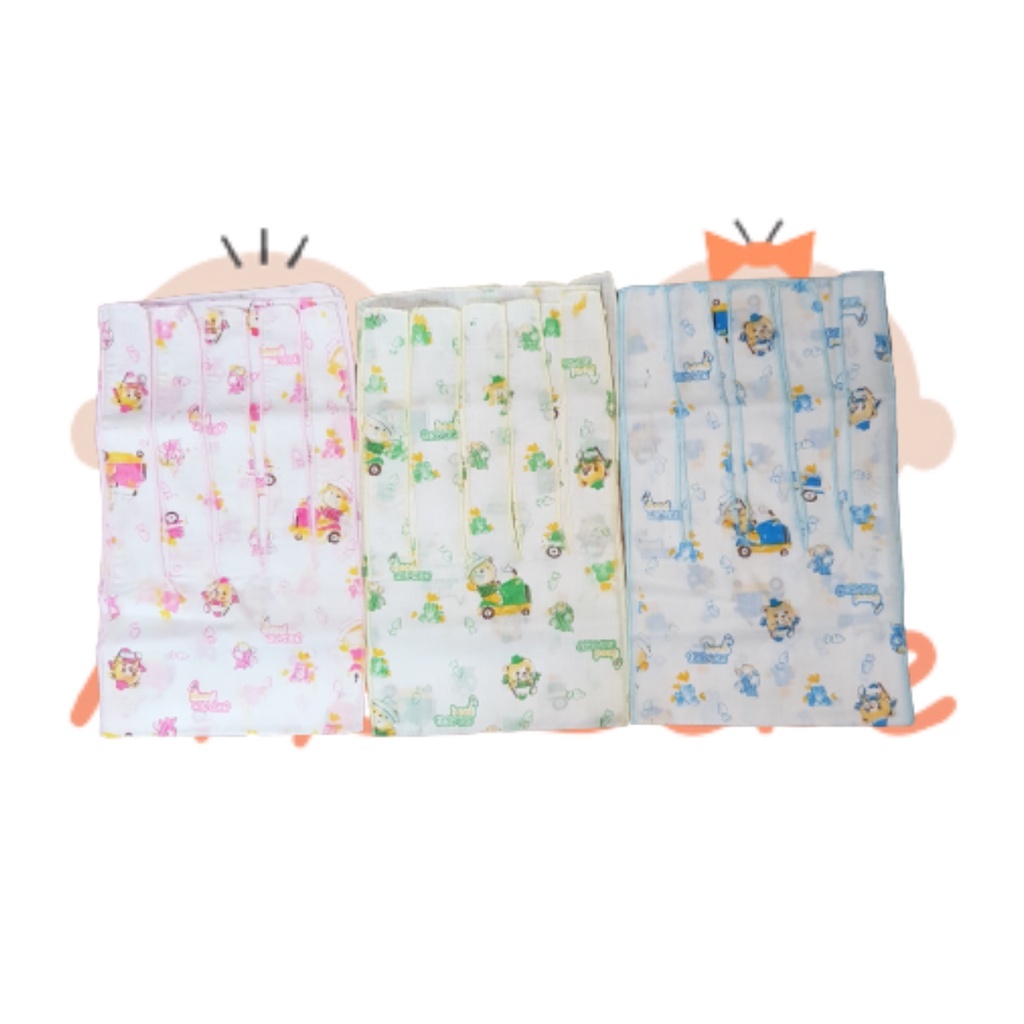 Ryan Gurita Tali Bayi Motif Dasar Putih Isi 6 Pcs