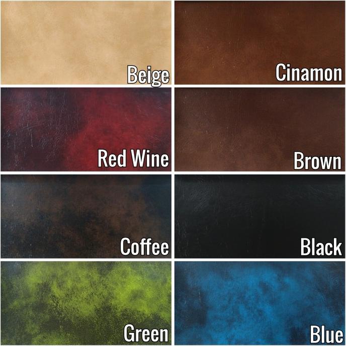 Kain Oscar Semi Kulit Sofa Jok Sintetis Bercak Tebal Glossy - Bottega