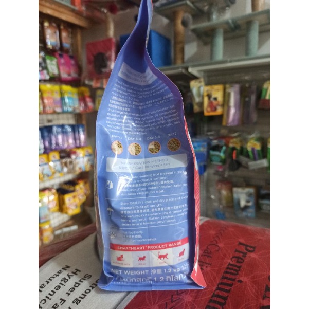 smartheart cat 1,2kg makanan kucing smartheart chiken whitefish