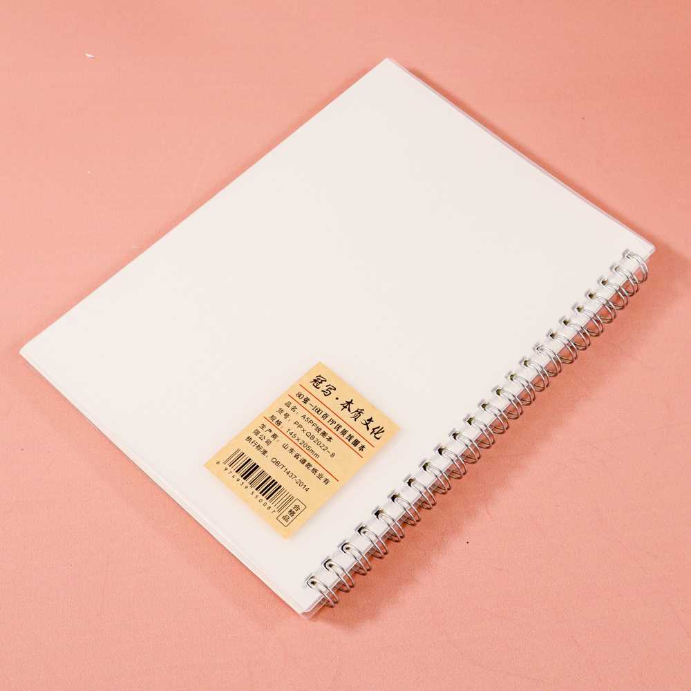 

Binder A5 Polos Ring Transparan Buku Catatan Motif Polos Jilid Spiral