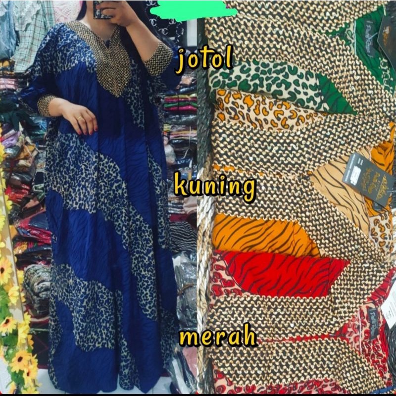 KAFTAN DRESS LEOPARD ZEBRA ORI PUTRI RAYA BATIK TERBARU